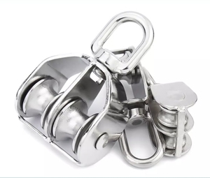 Polea giratoria tipo U de acero inoxidable 30/34, bloque de polea de Cable de servicio pesado, rueda de tono, rueda única, bloque de polea de cuerda pequeña giratoria - Product Image 5