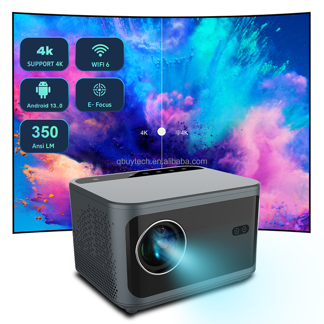 JY540 Mini Home Projector High-Definition LED Lamp Smart Android Wireless Short Throw 3D 4K Maximum for BT Wi-Fi Proyector