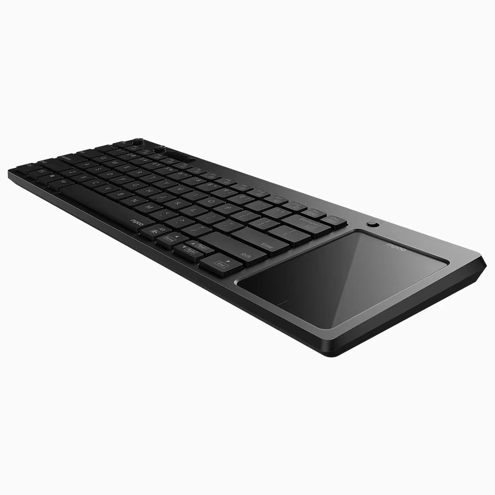 Rapoo K2800 Tastatur Mit Touchpad – 2,4 GHz Wireless, Ergonomisch, 78 Tasten, Reichweite 10 M, Schwarz