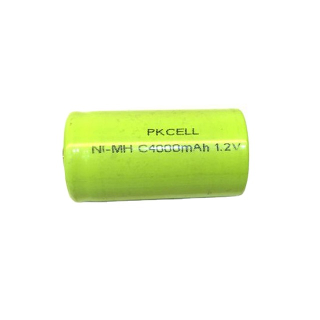Flat Head C Size Battery C4000mAh 1.2 v Ni-mh Rechargeable Battery in Green PVC