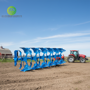 Charrue à trois points pour tracteur, machine agricole capable de tourner en sens inversé et de se soulever hydrauliquement pour le labour. - Product Image 4