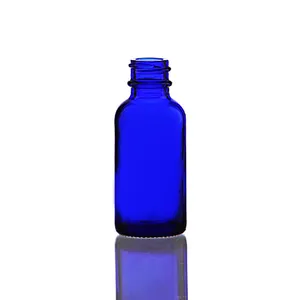 SPG 60毫升钴琥珀色蓝色磨砂精油波士顿圆形玻璃瓶