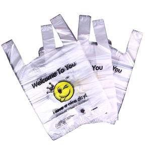 Disposable HDPE Vest <b>Bag</b> <b>Food</b> Grade Plastic Grocery <b>Bag</b> Custom Size Logo Printed For shopping - Product Image 5