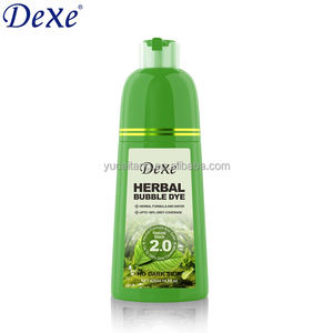 Shampoo colorant capillaire <span class=keywords><strong>noir</strong></span> à bulles à l'extrait d'herbes vertes DEXE, couverture 100% des <span class=keywords><strong>cheveux</strong></span> gris, naturel, sans foncément de la peau, en crème - Product Image 3