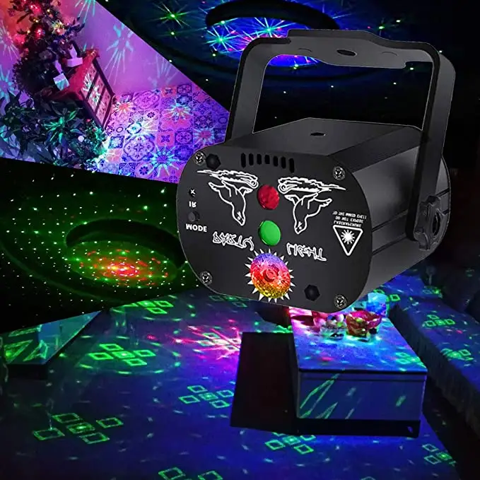 Mini Stage Projector Light 8W Laser DJ Disco Party Holiday Projection Night Light Lamp For KTV Holiday DJ Party