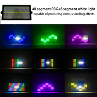 200W LED RGBW 4in1 48 Partition Lumière Stroboscopique Blanc 8000K DMX Super Lumineux Dj Wash Bar Strobe Stage Effets D'éclairage