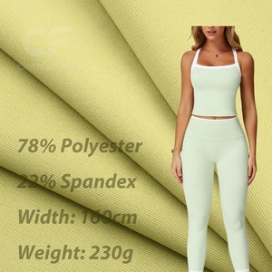 78% Polyester 22% Spandex Tùy Chỉnh Màu Sắc Matte Jersey Vải Đan Chống Vi Khuẩn Thân Thiện Với Môi Nhanh Chóng Khô Yoga Mặc - Product Image 1