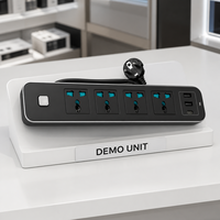 Stop Kontak Industri & Rumah Sakit Multi-Perangkat dengan 4 Soket AC, 3 USB-A, dan 1 Port USB Type-C 10A