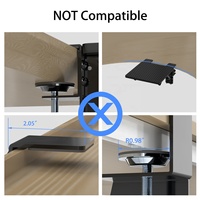 Pince de plateau d'extension de bureau ergonomique DSF3 sur support de table repose-poignet étagère repose-poignet pliable à 90 ° repose-bras d'ordinateur pour bureau