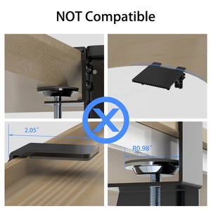 DSF3 Ergonomía Extensor de <span class=keywords><strong>escritorio</strong></span> Bandeja Abrazadera en la <span class=keywords><strong>mesa</strong></span> Brazo de montaje Reposamuñecas Estante 90 ° Reposabrazos plegable para computadora para <span class=keywords><strong>escritorio</strong></span> - Product Image 4