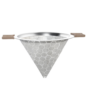 กรวยกรองชาแบบสองหู ทำจากสแตนเลส สำหรับร้านชา - Product Image 2