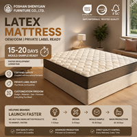 Matelas double sur mesure en mousse à mémoire de forme compressée à ressorts ensachés, antibactérien et respirant, pour mobilier de maison