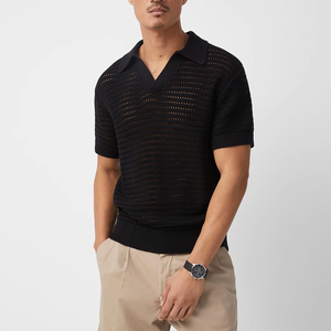 Pullover personalizzato maglia maglia <span class=keywords><strong>Polo</strong></span> da <span class=keywords><strong>uomo</strong></span> in cotone con punta in maglia <span class=keywords><strong>Polo</strong></span> da <span class=keywords><strong>uomo</strong></span> - Product Image 2