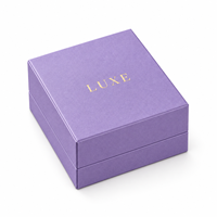 Boîte à bijoux magnétique de luxe personnalisée avec doublure en éponge et impression offset, boîte cadeau rigide pour boucles d'oreilles, bagues, colliers, vente en gros