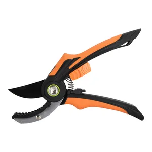 Vertak 8 inch hand garden scissors pruner tools professional SK5 3.5mm thickness blade anvil pruner