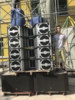Système Line Array Boutum 2*15" 3500W Externe 4 Voies Métallique Portable pour Grandes Spectacles Salles Polyvalentes Théâtres Sports