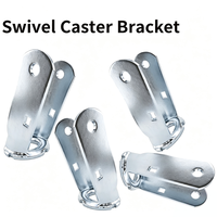 Supports de roulettes pivotantes robustes de 6 et 8 pouces en acier au carbone galvanisé, type fourche, pour remplacement sur chariot industriel
