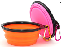 Bol de voyage pliable en silicone pour animaux de compagnie - Bol portable pliable pour nourriture et eau pour chat et chien, accessoires de randonnée en plein air