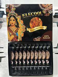 En Existencia 1 Caja Mehndi Indio Orgánico Marrón Rojo Anaranjado Rojo Oscuro 9 Colores Secado Rápido <span class=keywords><strong>Henna</strong></span> Temporal en Tubo para Musulmanes - Product Image 2