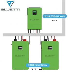 <span class=keywords><strong>Inversor</strong></span> Monofásico Fuera de Red BLUETTI HV10K de 10kW con Batería LiFePO4 HB500 de 5.12kWh, Expandible a 327kWh, Kit Solar para el Hogar - Product Image 3