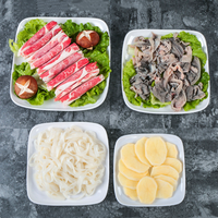 Vente en gros, vaisselle de Restaurant, bol de service blanc en mélamine, ensemble d'assiettes à viande et légumes