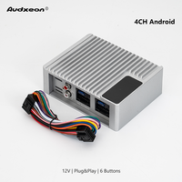 Amplificador de Potencia de Audio para Auto Android de 4 Canales, 12V, Salida de Alto Nivel, 2 RCA, Plug and Play, Control de Graves y Agudos