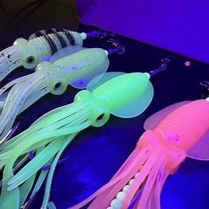 Señuelo DE PESCA DE <span class=keywords><strong>octupus</strong></span> suave con anzuelo, aparejo de pesca colgante de calamar, venta al por mayor, aparejos y aparejos de pesca - Product Image 2