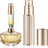 Atomizador de Perfume Portátil de Aluminio y Vidrio Cuadrado, 5ml, Botella Recargable de Viaje, con Bomba a Prueba de Fugas y Embudo