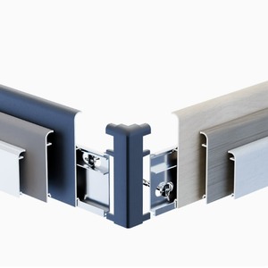 Zócalo de Aleación de Aluminio Ultrafino y Extremadamente Estrecho, Estilo Crema, Sin Necesidad de Pegamento, Sin Juntas - Product Image 1