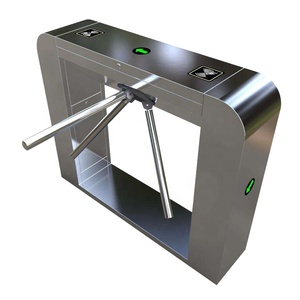 Portique tournant automatique à trois bras pour contrôle d'accès avec mécanisme en acier inoxydable et détection de piétons pour gymnases et usines - Product Image 1