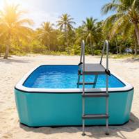 Piscine gonflable pour bébé, piscine hors sol pliable miniature pour enfants, jeux d'été en plein air