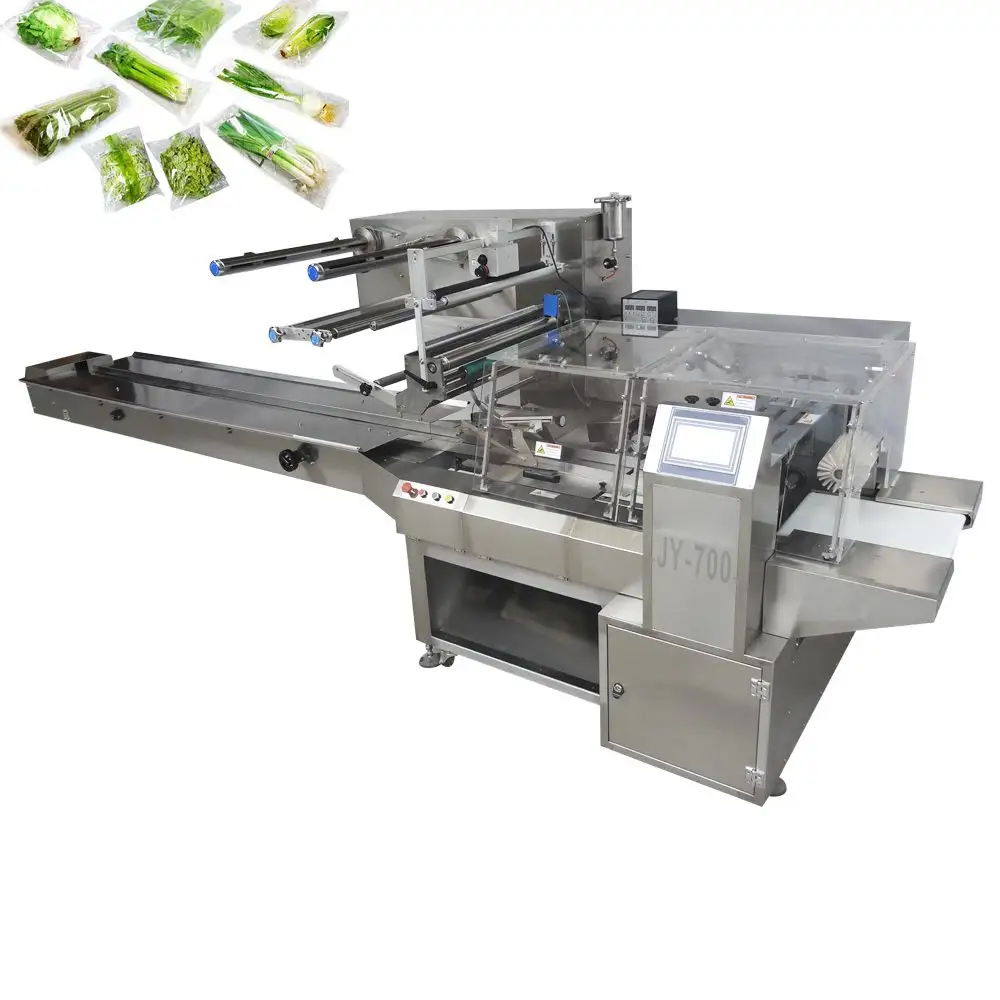 Volledige Roestvrij Automatische Flow Wikkelen Verse Groente En Fruit Verpakking Machine Met Ce