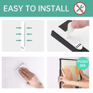 Fixations <span class=keywords><strong>Velcro</strong></span> invisibles pour cadre photo mural, faciles à retirer, sans trace, dispositif de suspension pour œuvres d'art photo amovible - Product Image 6