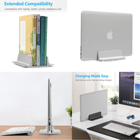 Support pour ordinateur portable en alliage d'aluminium rotatif à 360 degrés Support de quai vertical réglable pour ordinateur portable Matériau métallique