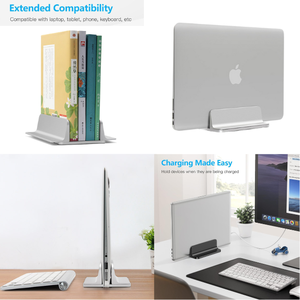 Support pour ordinateur portable en alliage d'aluminium rotatif à 360 degrés Support de quai vertical réglable pour ordinateur portable Matériau métallique - Product Image 5