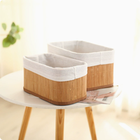 Panier de rangement mini pliable en bambou tressé écologique, très demandé
