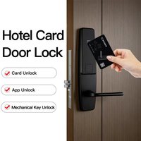Système de serrure de porte intelligent pour hôtel avec carte-clé RFID et contrôle par application pour portes en aluminium/acier, gestion PMS et API