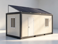 Cabane préfabriquée modulaire solaire |   Aloès pour le personnel / Résidence en plein air / Bureau de chantier / Maison de loisirs extérieure avec terrasse avant