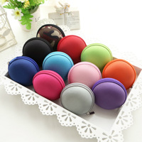 Étui pour écouteurs EVA coloré petit Mini étui à bijoux EVA à fermeture éclair ronde étui de protection rigide en EVA