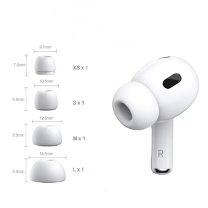 Embouts d'oreille en silicone <span class=keywords><strong>de</strong></span> remplacement d'origine <span class=keywords><strong>1</strong></span>:<span class=keywords><strong>1</strong></span> pour écouteurs 2 (2e génération) trou <span class=keywords><strong>de</strong></span> réduction du <span class=keywords><strong>bruit</strong></span> XS/S/M/L tailles casque - Product Image 2