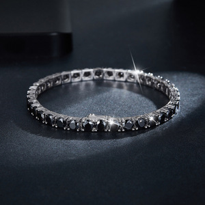 All <b>Fashions</b> Trending Men's Stylish Moissanite <b>Tennis</b> <b>Bracelet</b> Fine Jewelry with Sier Design - Product Image 3