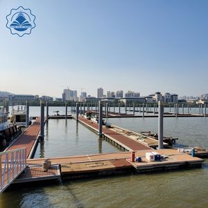 Pontons <span class=keywords><strong>en</strong></span> aluminium à cadre <span class=keywords><strong>en</strong></span> acier Dock flottant Lumière solaire Kits de canal transversal marin pour bateau <span class=keywords><strong>ponton</strong></span> Voile Fournitures marines - Product Image 4