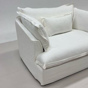 Fauteuil individuel de luxe effet nuage - Fauteuil d'appoint rembourré avec <span class=keywords><strong>tissu</strong></span> en <span class=keywords><strong>coton</strong></span> lavable pour salon et chambre modernes - Product Image 3