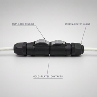 Connecteur circulaire M12 étanche IP68 IPX9K à 4 broches, prise aviation à connexion rapide Push-Pull, alimentation 5A 125V AC pour vélo électrique