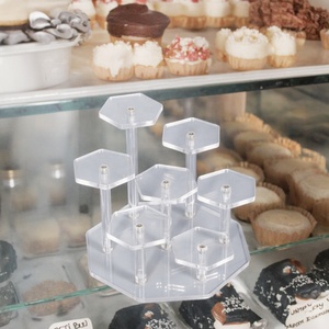 Supports de présentation pliables modernes en acrylique transparent - Recyclables et faciles à assembler, supports de buffet - Product Image 6