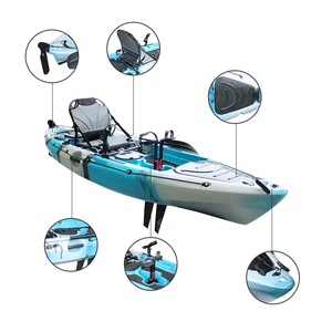 Kayak de pesca sentado en la parte superior para una persona de un solo asiento, bote de Kayak de pesca a la venta con pedal de 10,5 pies PE certificado CE Canoa VK - Product Image 2