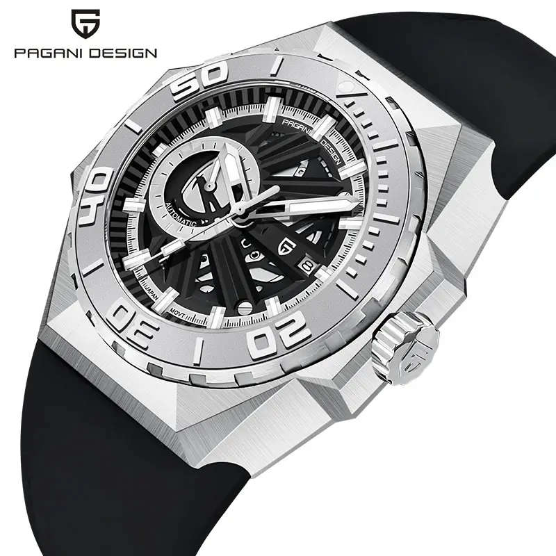 PAGANI 디자인 최고 브랜드 남자 기계식 손목 시계 럭셔리 사파이어 유리 스포츠 방수 100M 스테인레스 자동 시계 남자