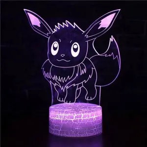 Cactus magnetico ricarica Usb lampada per dormire a Led luce notturna 3D per bambini