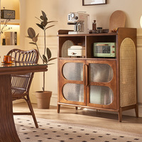 Armoire de rangement Foshan avec étagères, buffet de cuisine avec tiroirs, armoires de sol, meuble de rangement cannelé avec portes