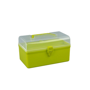 Plastic Multi Functional <b>Tool</b> <b>Box</b> With Lid And Compartments Rectangle Foldable <b>Storage</b> Bin For <b>Tools</b> Art Supplies Home Use - Product Image 4